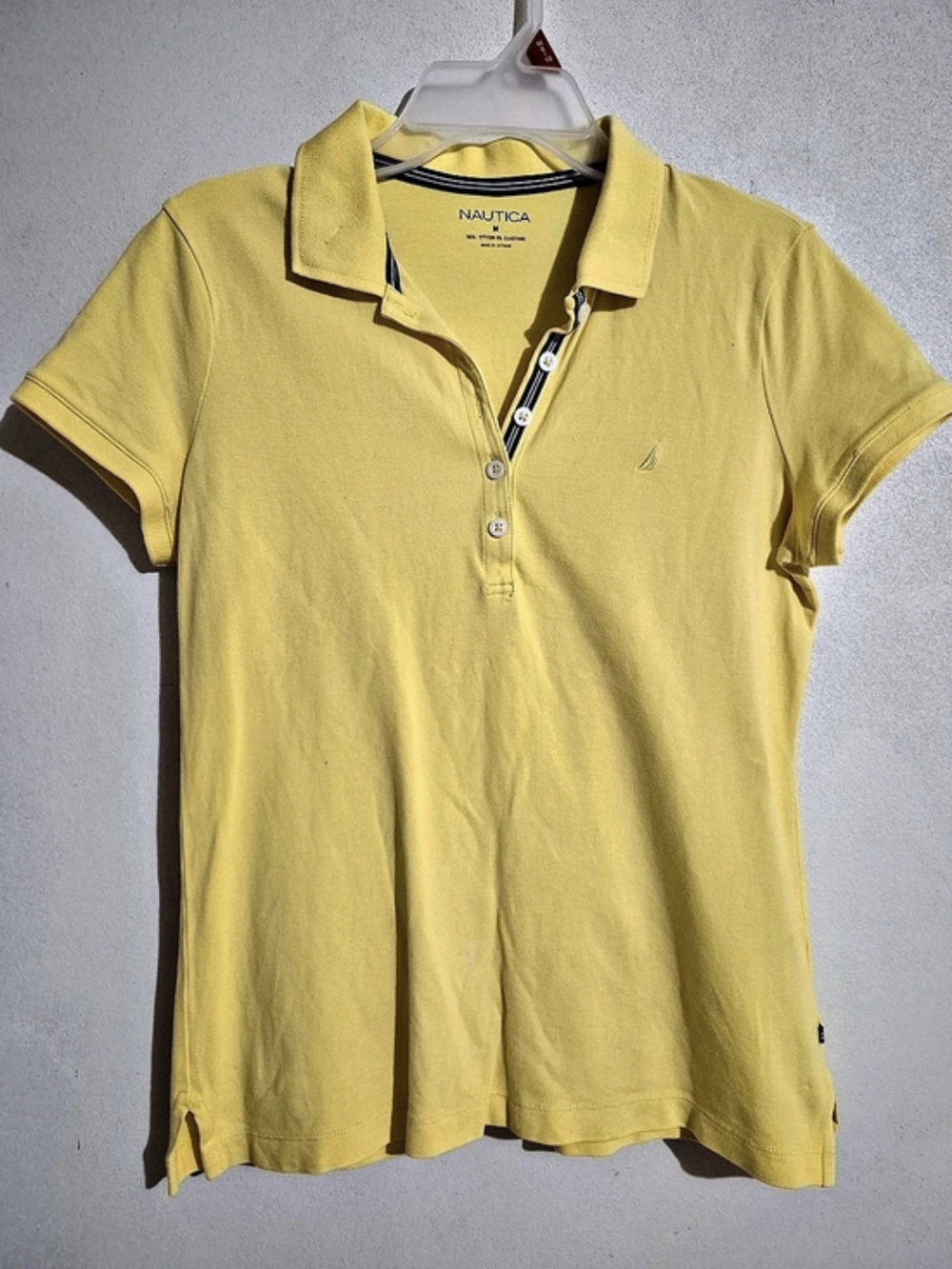 Nautica Classic Fit Short-Sleeve Polo Shirt Yellow Medium
